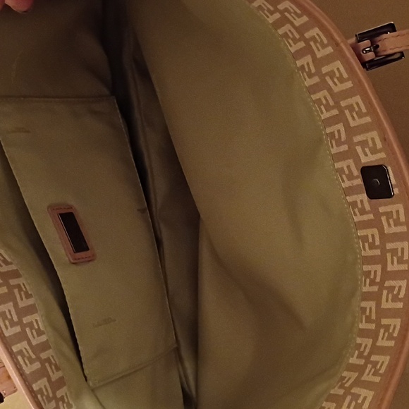 Fendi Beige and Pink Logo Tote - Picture 3 of 7